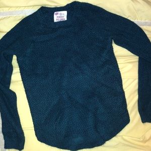 Turquoise knitted sweater